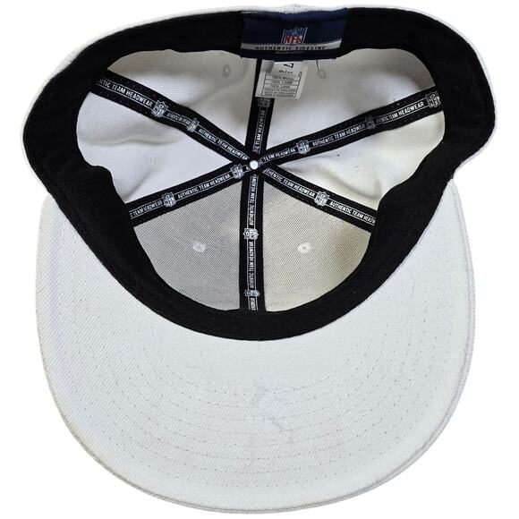 NFL VTG Chicago Bears 100% Wool White Fitted Hat Cap Sideline Reebok 7.25 - Picture 6 of 9